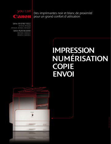 Canon IR 2022I Manuel du propriétaire | Fixfr