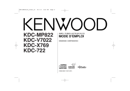 Kenwood KDC-MP822 Manuel du propriétaire