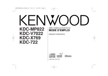 KDC-V7022 | Kenwood KDC-MP822 Manuel du propriétaire | Fixfr