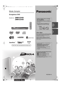 Panasonic DMR-EH59 Manuel du propriétaire