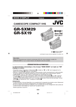 JVC GR-SXM29EF Manuel du propriétaire