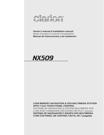 Clarion NX509 Manuel du propriétaire | Fixfr