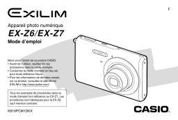 Casio Exilim EX-Z6 Manuel du propriétaire