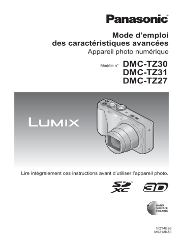 Panasonic DMC-TZ31 Manuel du propriétaire | Fixfr