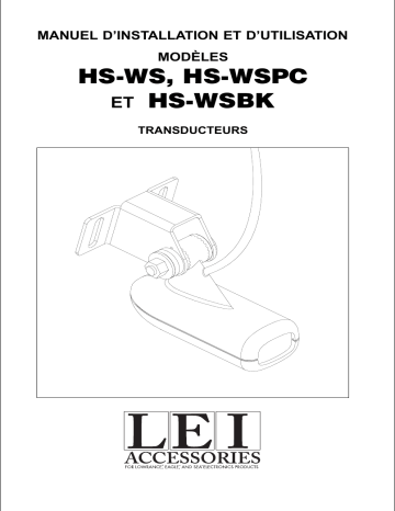 HS-WSBK | HS-WSPC | Manuel du propriétaire | Lowrance HS-WS Manuel utilisateur | Fixfr