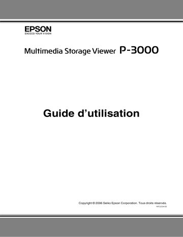 Epson P-3000 Manuel du propriétaire | Fixfr