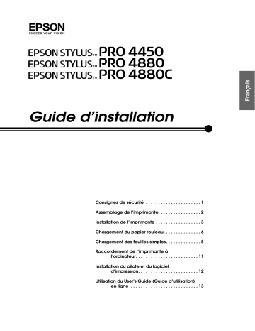 Epson Stylus PRO 4880 Manuel du propriétaire | Fixfr