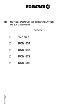 ROSIERES RCM 696 Manuel du propriétaire