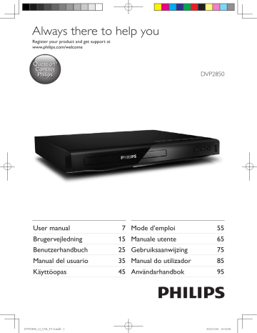 DVP2850 | DVP2850/12 | Philips DVP 2850 Manuel du propriétaire | Fixfr