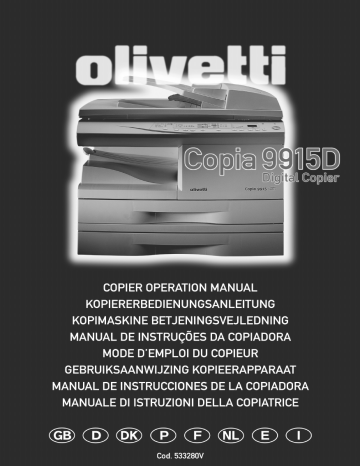 Olivetti COPIA 9915D Manuel du propriétaire | Fixfr