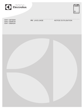 EWT 1267 SSW | EW8T3376HL | Electrolux EW8F2942SP Manuel du propriétaire | Fixfr