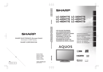 Sharp LC-32/42/46DH77E/S Manuel du propriétaire | Fixfr