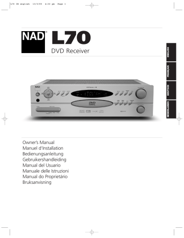 NAD L70 Manuel du propriétaire | Fixfr