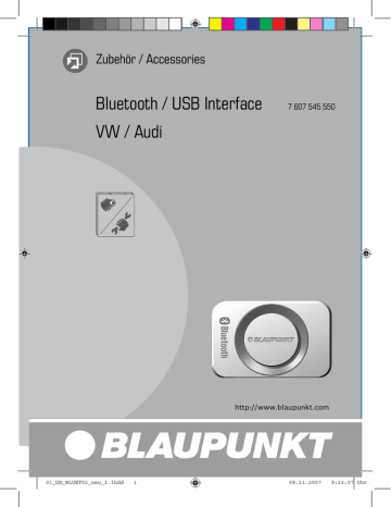 Bluetooth-USB Interface | Blaupunkt BLUETOOTH VOLKSWAGEN Manuel du propriétaire | Fixfr