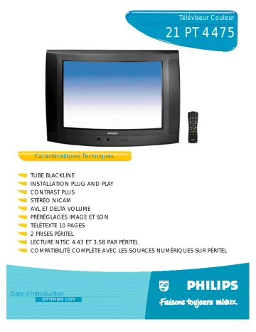 Philips 21pt4475 Manuel du propriétaire | Fixfr