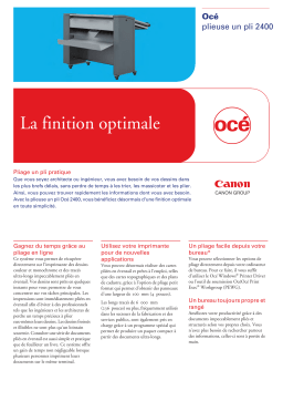 Canon OCE 2400 FANFOLD Manuel du propriétaire