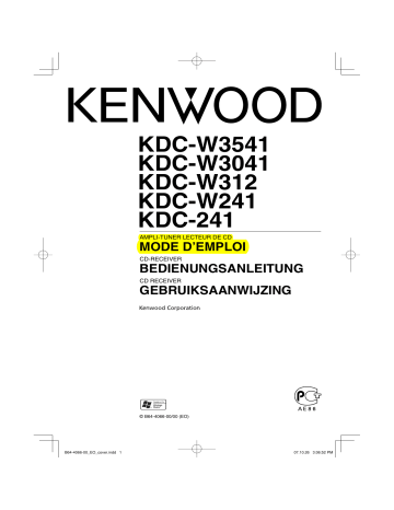 Kenwood KDC-W3541A Manuel du propriétaire | Fixfr