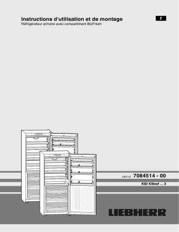 Liebherr KBesf 4210 Manuel du propriétaire | Fixfr