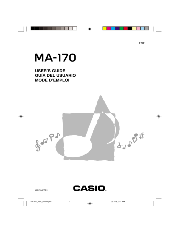 Casio MA-170 Manuel du propriétaire | Fixfr