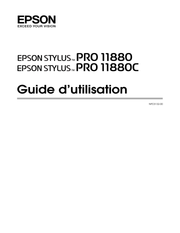 Epson Stylus Pro 11880 Manuel du propriétaire | Fixfr