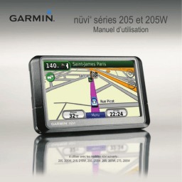 Garmin nuvi 265WT Manuel du propriétaire