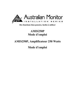 AUSTRALIAN MONITOR AMIS250P Manuel du propriétaire
