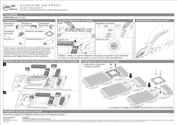 Manuel du propriétaire | ARCTIC COOLING VR005 Manuel utilisateur | Fixfr