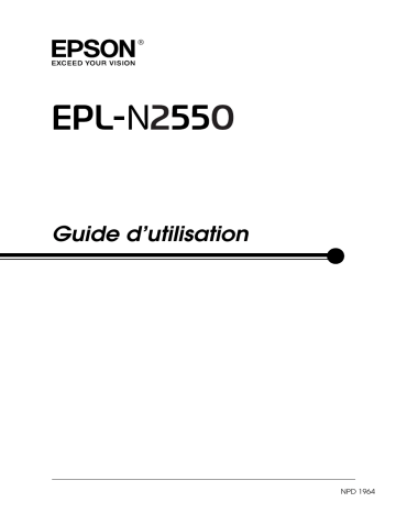 Epson EPL-N2550D Manuel du propriétaire | Fixfr
