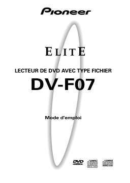 Pioneer DV-F07 Manuel du propriétaire