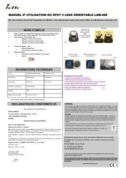 IDK MULTIMEDIA LAM-400 Manuel utilisateur