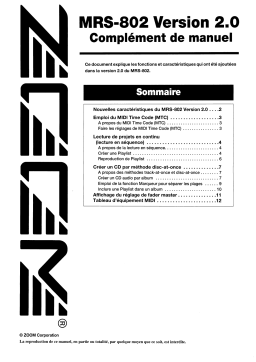 Zoom MRS-802V2 Manuel du propriétaire
