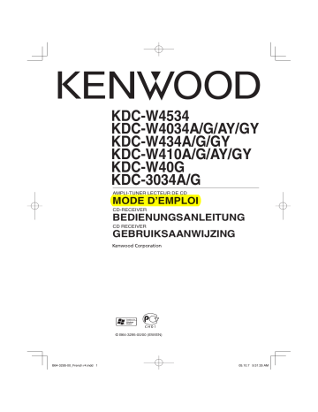 Kenwood KDC-W410GY Manuel du propriétaire | Fixfr