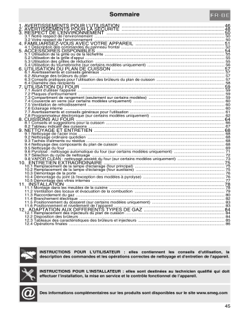 Smeg GM93X8 Manuel du propriétaire | Fixfr