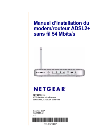 Manuel du propriétaire | Netgear DG834GV4 Manuel utilisateur | Fixfr