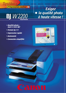 Canon BJ-W2200 Manuel du propriétaire