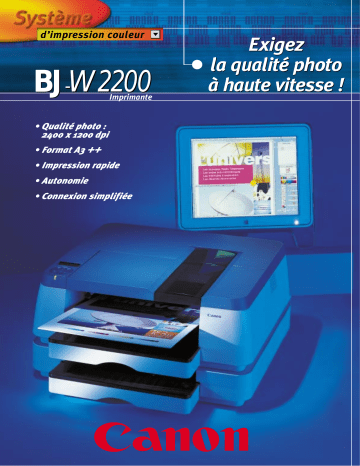 Canon BJ-W2200 Manuel du propriétaire | Fixfr