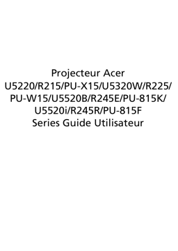 Acer U5320W Manuel du propriétaire