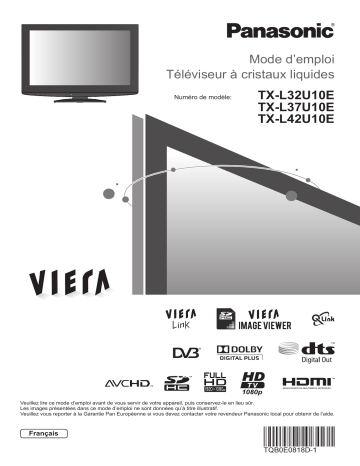 Panasonic TX-L42-42U10 Manuel du propriétaire | Fixfr