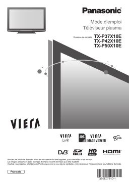 Panasonic TX-P42X10E Manuel du propriétaire