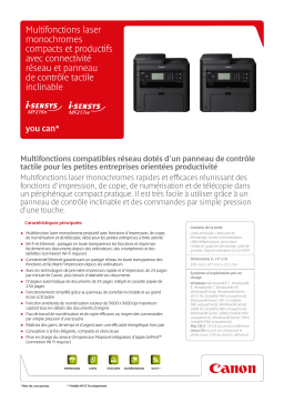 Canon ISENSYSMF 217WMFP Manuel utilisateur