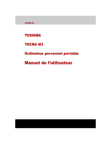 Toshiba TECRA M3 WITH VACF Manuel du propriétaire | Fixfr