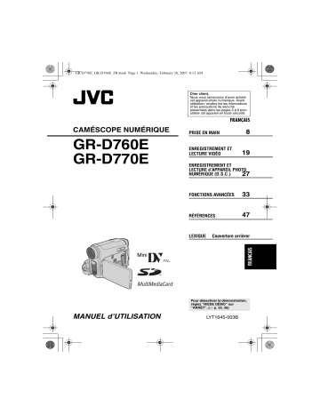 JVC GR-D760EX Manuel du propriétaire | Fixfr