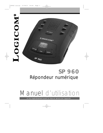Logicom SP960 Manuel du propriétaire | Fixfr