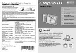 Ricoh Caplio R1 Manuel du propriétaire