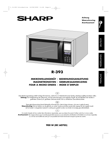 Sharp R-393 Manuel du propriétaire | Fixfr