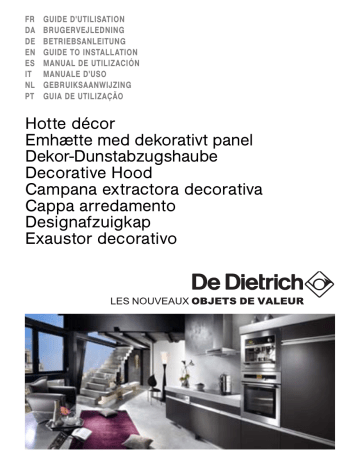 DHD 519 XE1 | DHD 519 BE1 | DHD 516 XE1 | De Dietrich DHD 519 WE1 Manuel du propriétaire | Fixfr