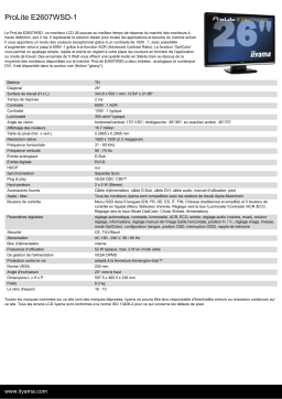 iiyama PROLITE E2607WSD-1 Manuel utilisateur