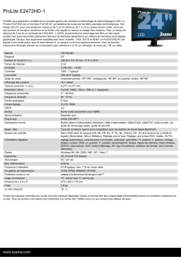 iiyama PROLITE E2472HD-1 Manuel utilisateur