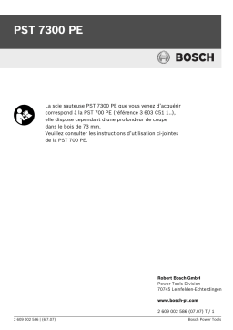 Bosch PST 7300 PE Manuel du propriétaire