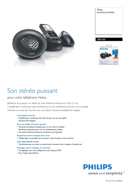 Philips SBA160 Manuel utilisateur